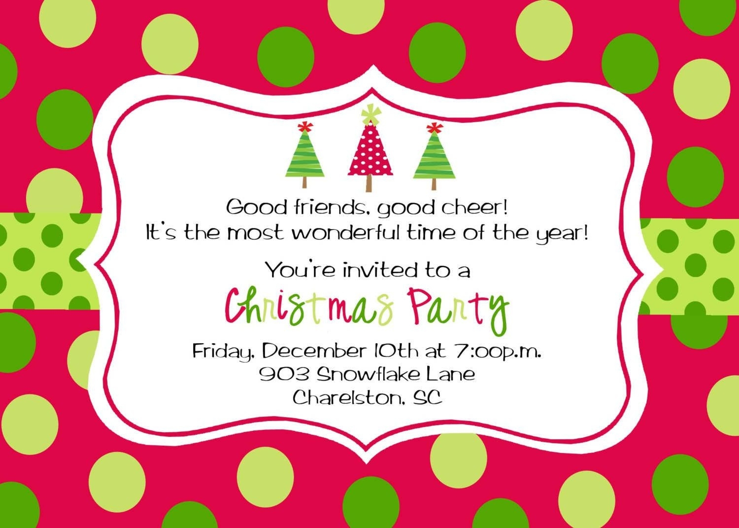 10 Free Christmas Party Invitations That You Can Print Free Printable 