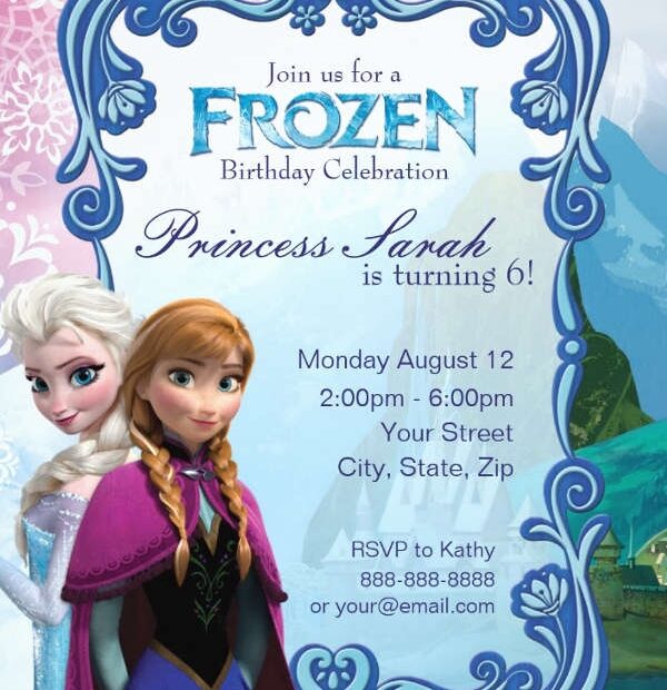 14 Frozen Invitation Templates Word PSD AI