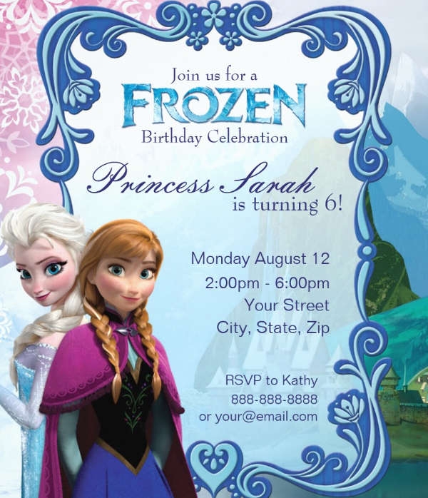 14 Frozen Invitation Templates Word PSD AI