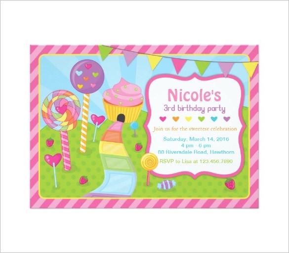 14 Wonderful Candyland Invitation Templates PSD AI Word InDesign