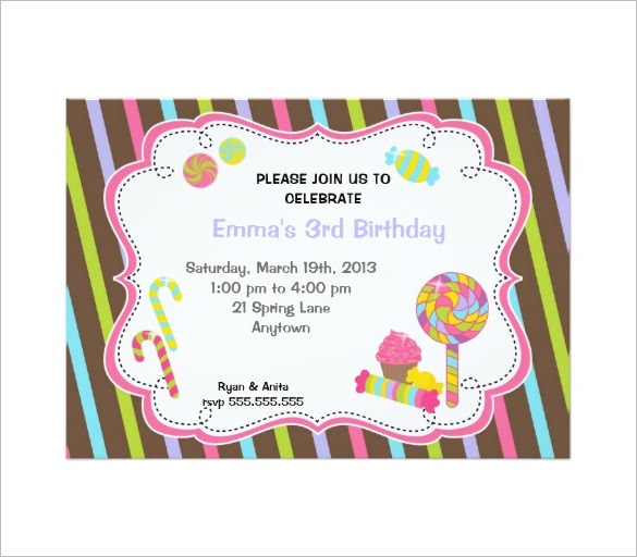 14 Wonderful Candyland Invitation Templates PSD AI Word InDesign