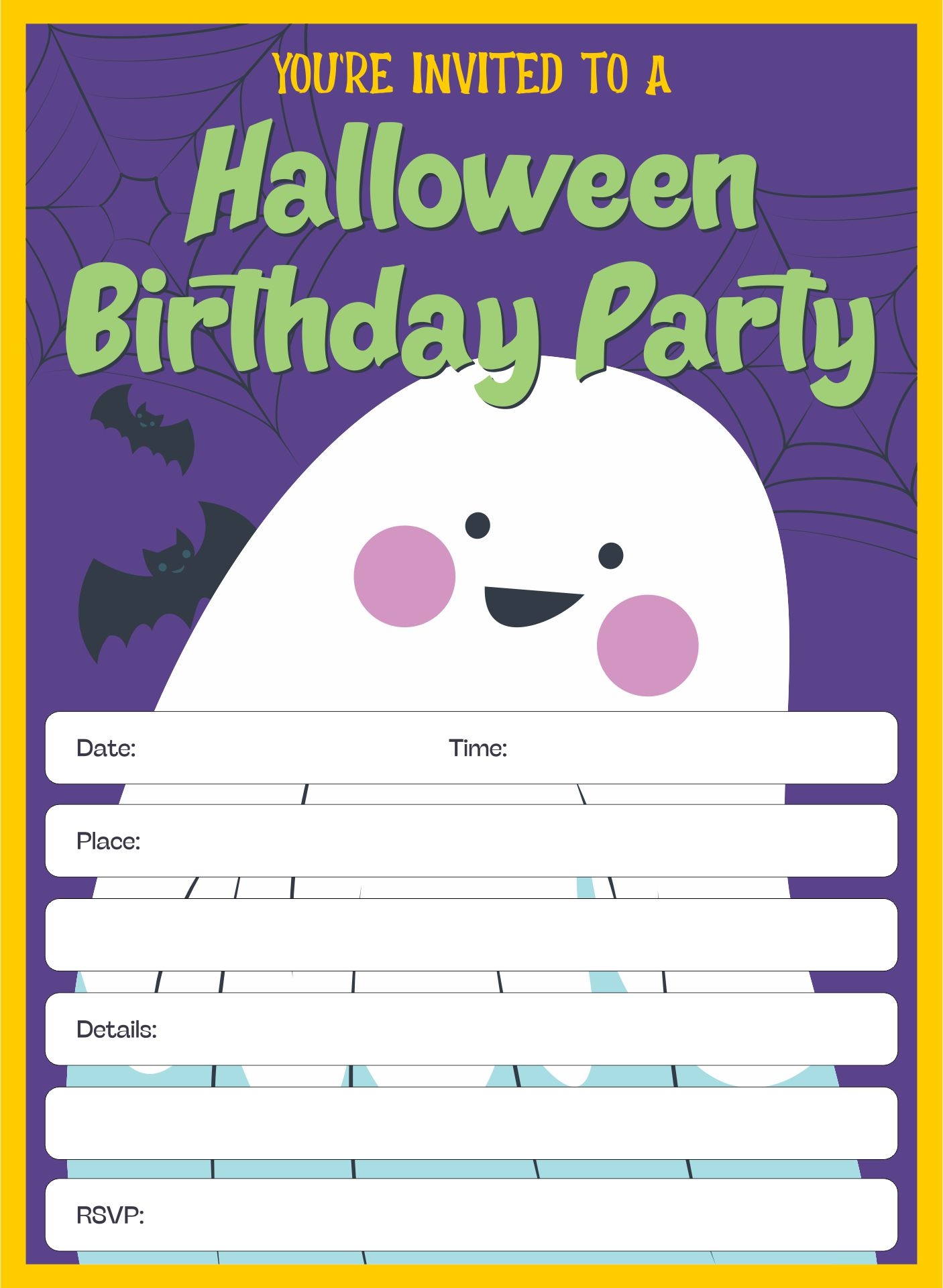 15 Best Halloween Birthday Invitations Printable PDF For Free At Printablee