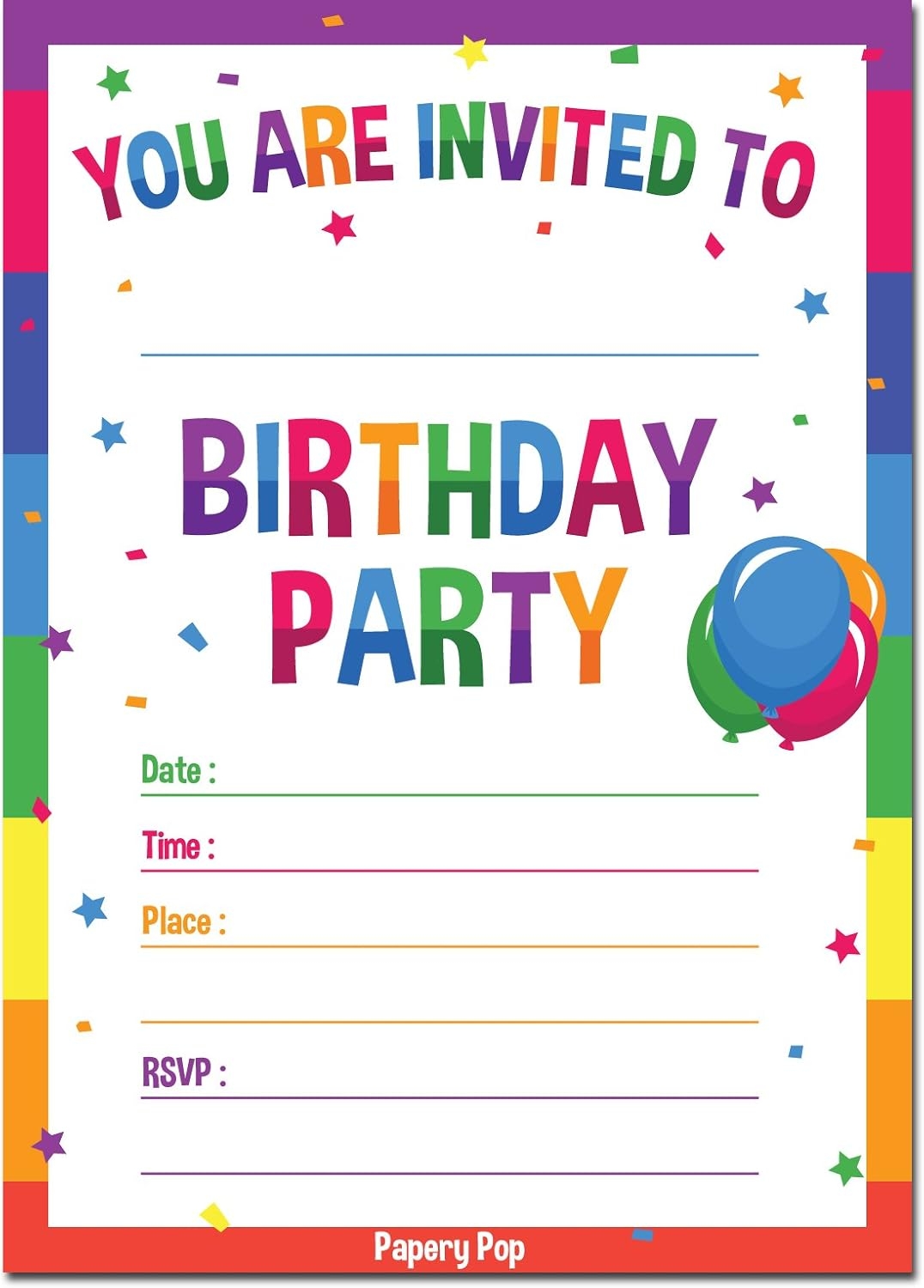 20 Kids Birthday Invitation Background Free Invitation Template