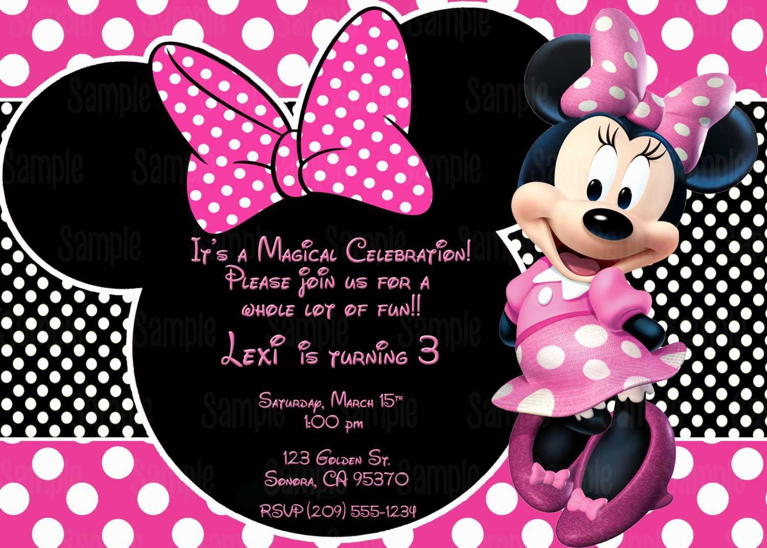 28 Format Minnie Mouse Blank Invitation Template Maker For Minnie Mouse 
