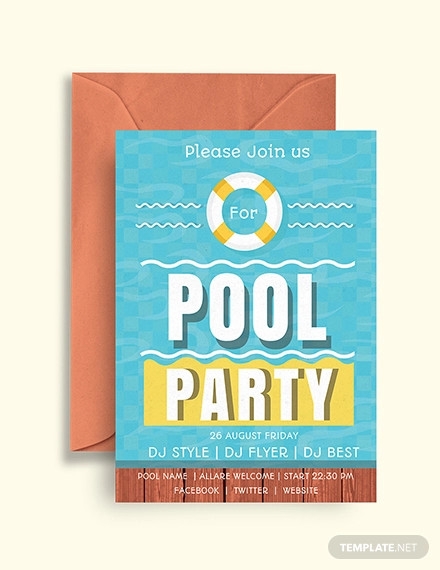 36 Pool Party Invitation Templates PSD AI Word