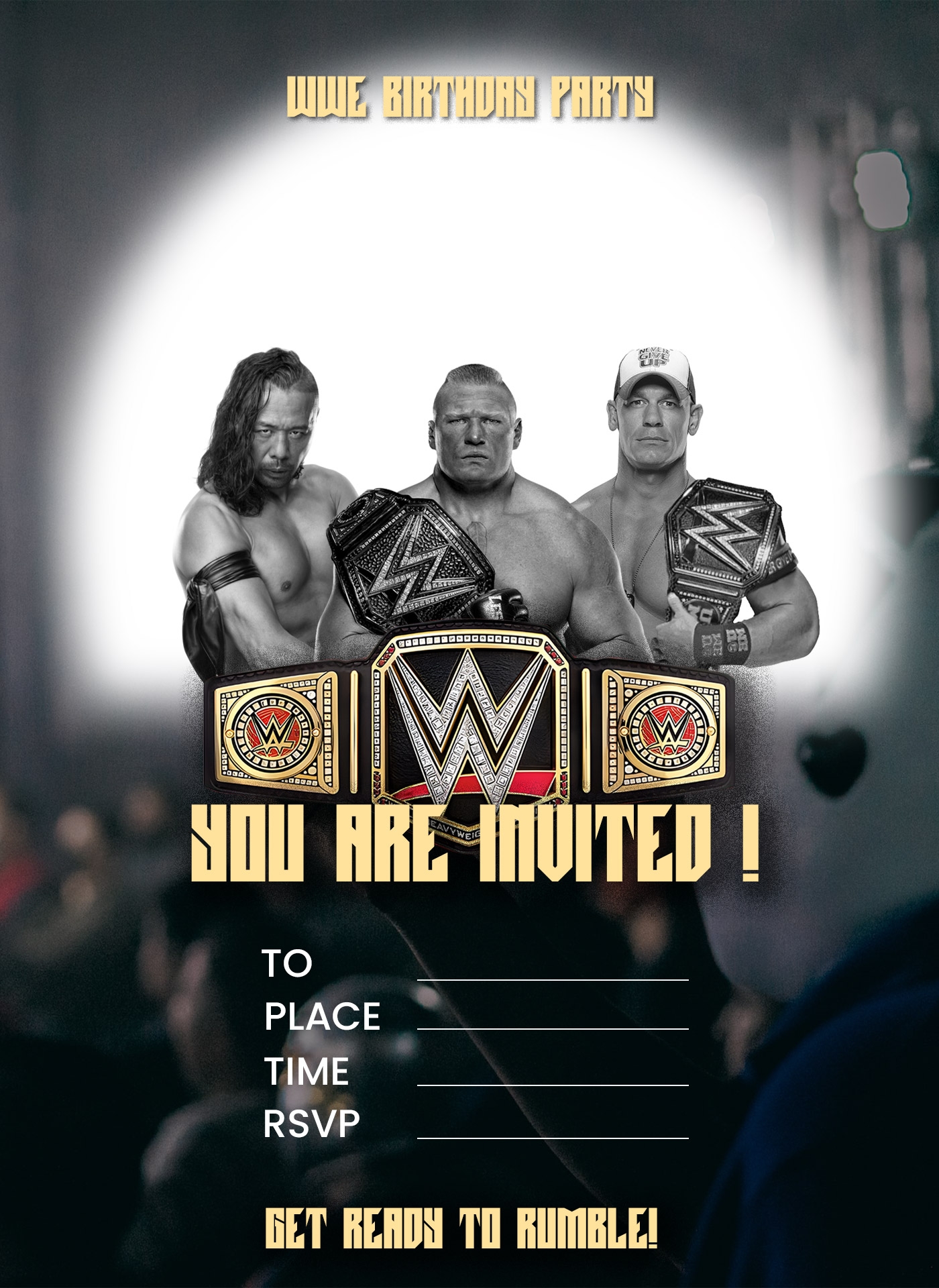 49 Wwe Birthday Invitations Images Free Invitation Template