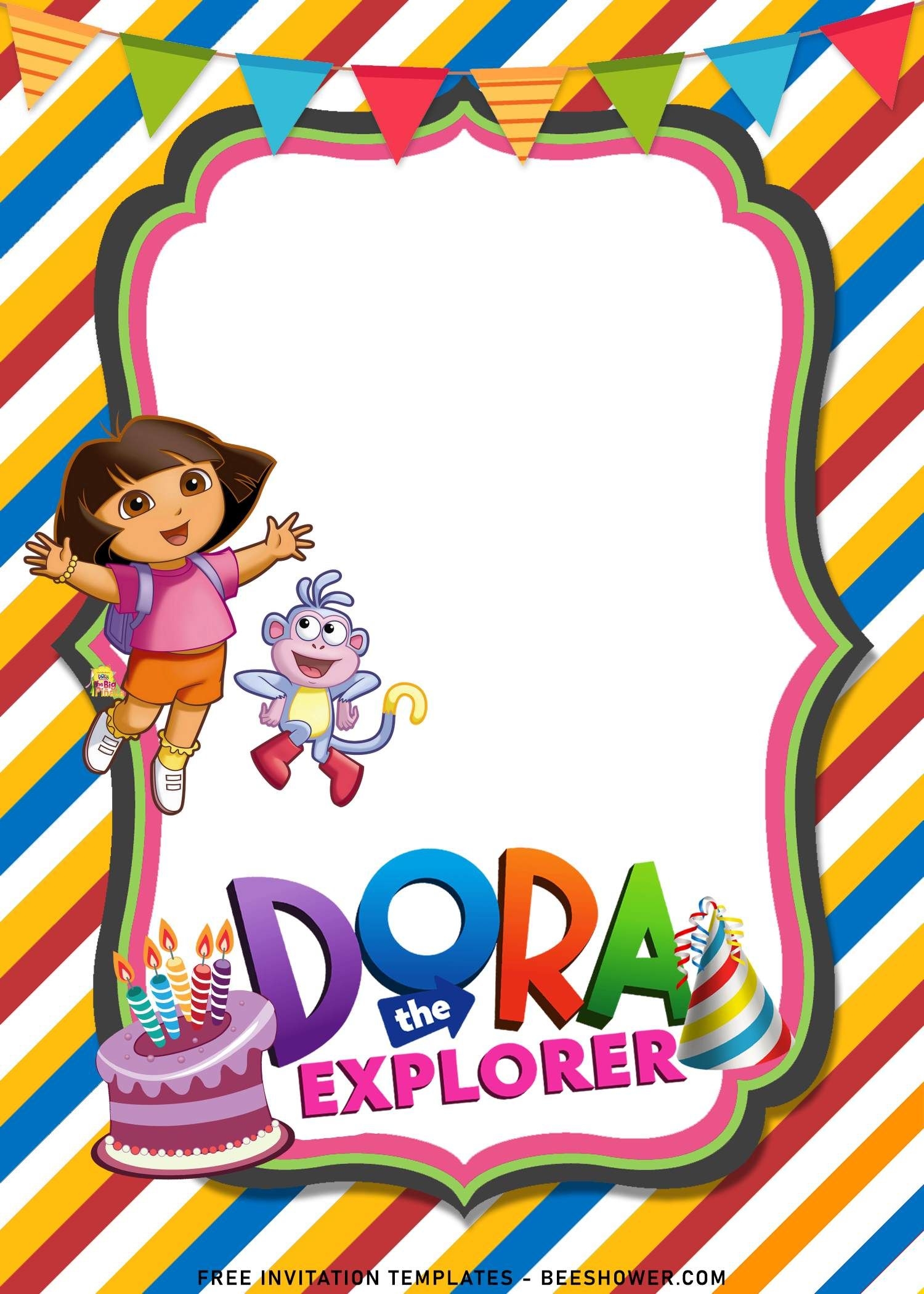8 Dora The Explorer Birthday Invitation Templates