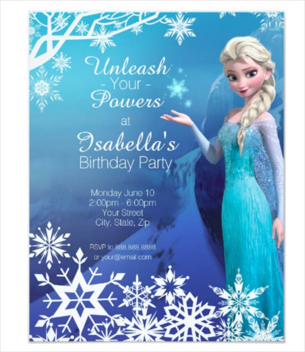 9 Frozen Party Invitation Templates PSD AI Vector EPS