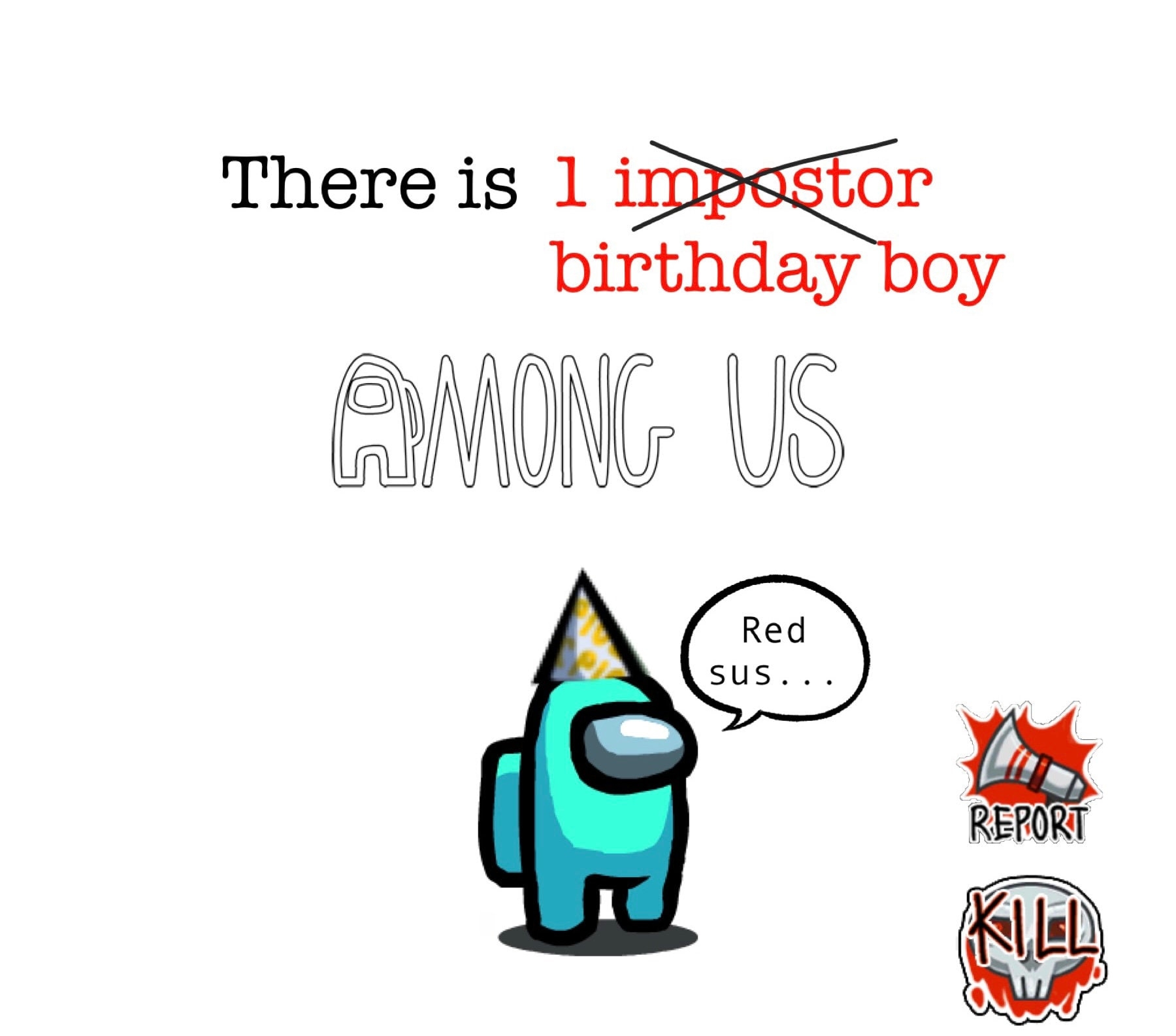 Among Us Printable Birthday Card Printable Templates Free