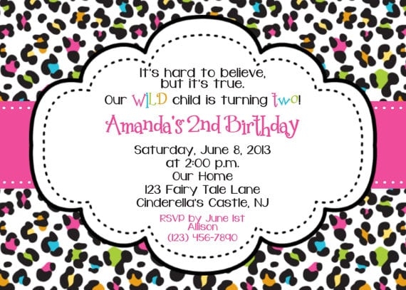 Animal Print Invitations
