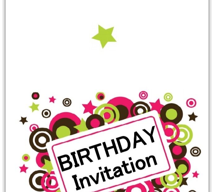 Birthday Invitation Templates Free Word Templates