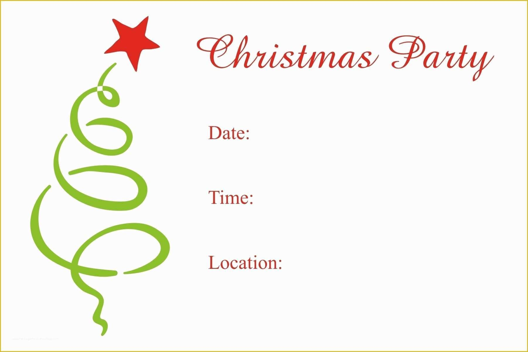 Blank Christmas Invitation Templates Free Of Christmas Party Invitation 