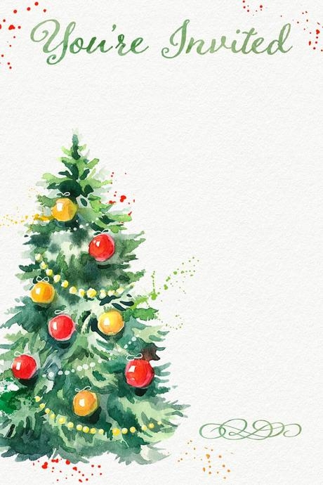 Blank Christmas Party Invitations Paperblog