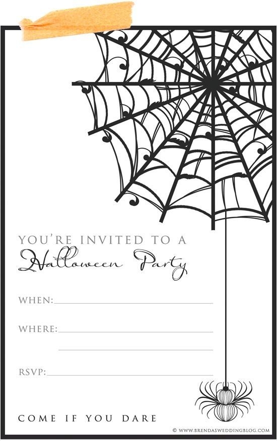 Blank Free Printable Halloween Party Invitations Printable New Year 