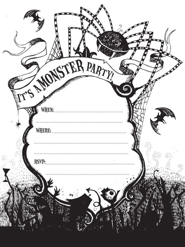 Blank Free Printable Halloween Party Invitations Printable New Year 