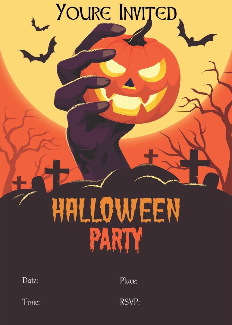 Blank Halloween Invitations 15 Free PDF Printables Printablee