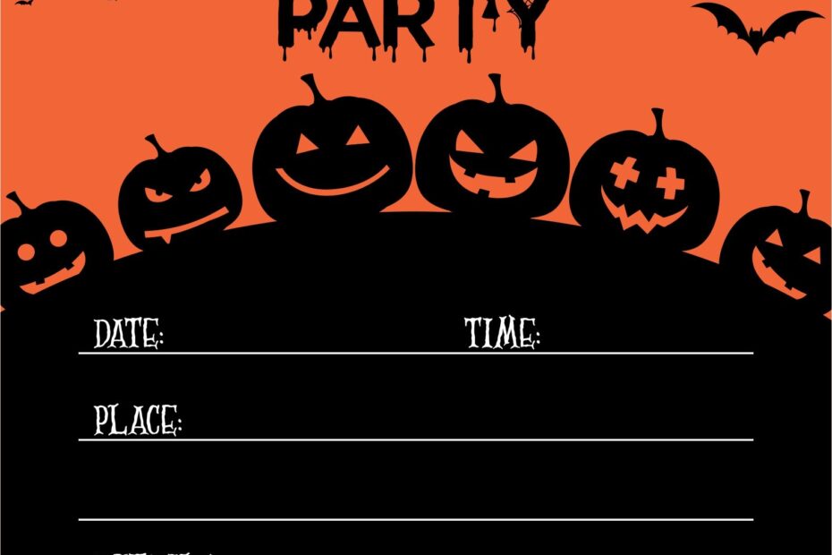 Blank Printable Halloween Invitations Printable Calendars AT A GLANCE
