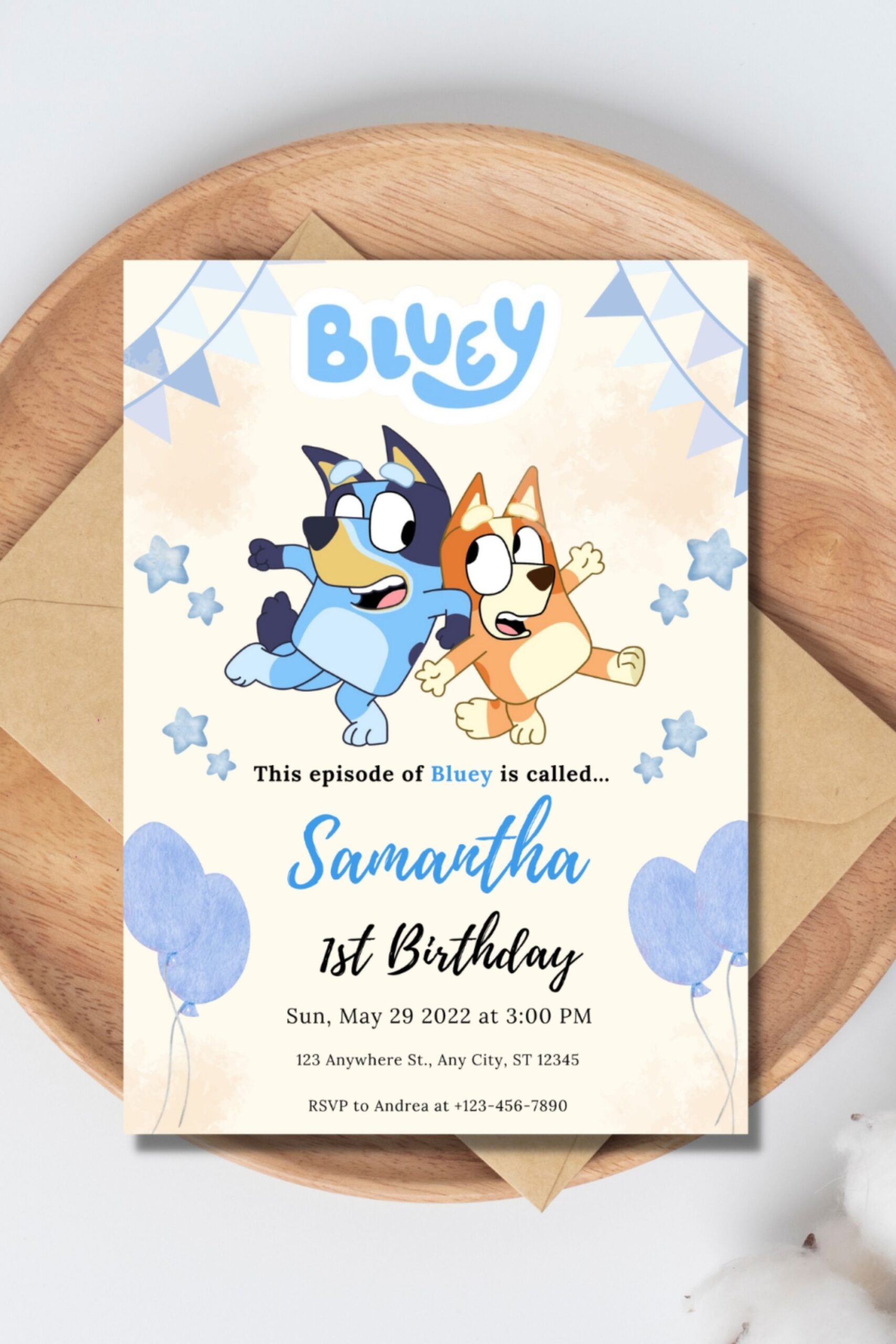 Bluey Birthday Invitation Invite Template Bluey And Bingo Birthday 