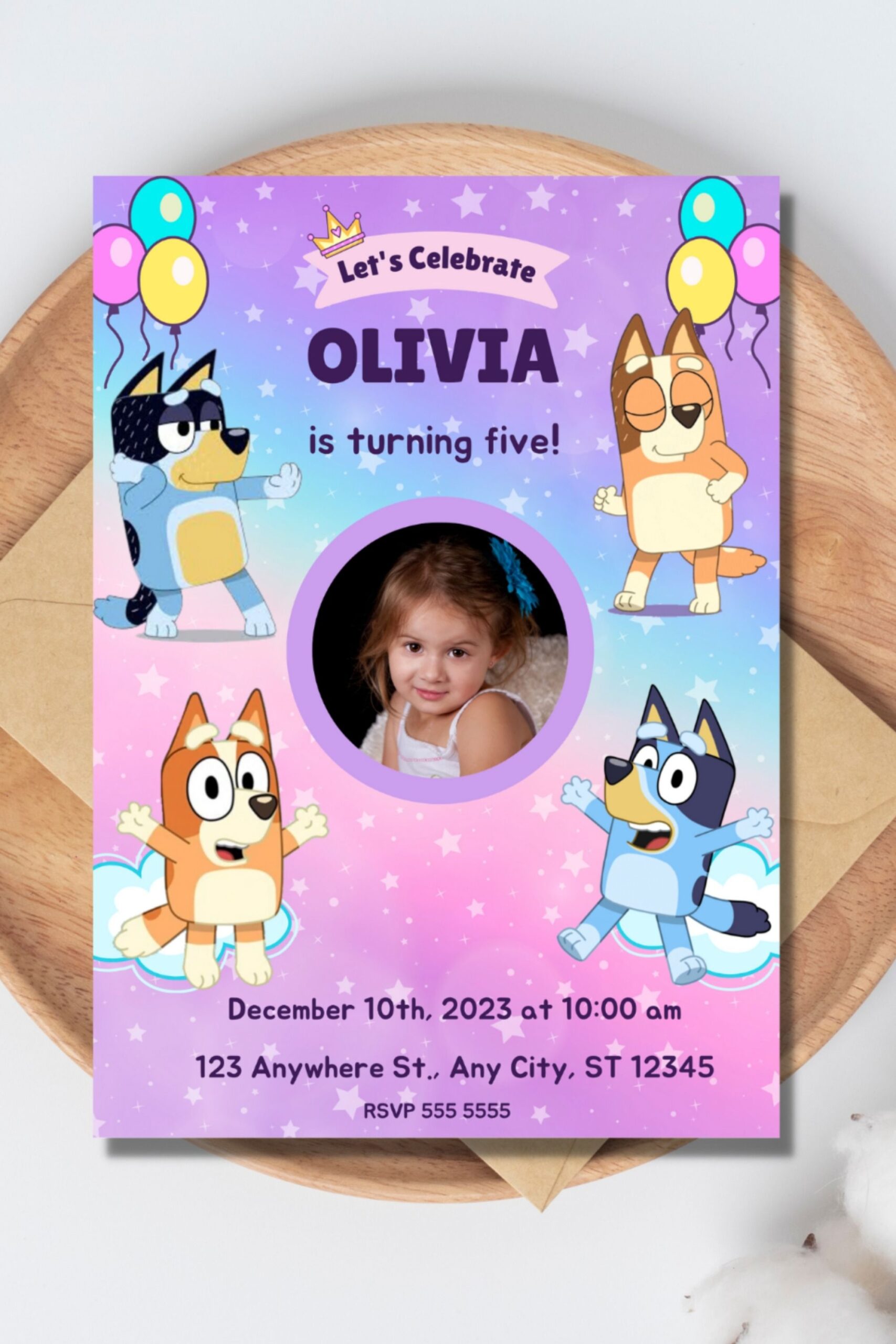 Bluey Birthday Invitation Invite Template Bluey And Bingo In 2023 Bluey Birthday Invitation Invite Template Bluey And Bingo In 2023