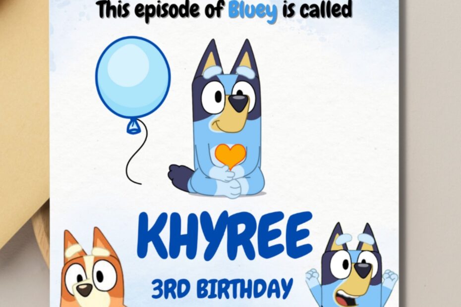 Bluey Invitation Template Free Social Media Template