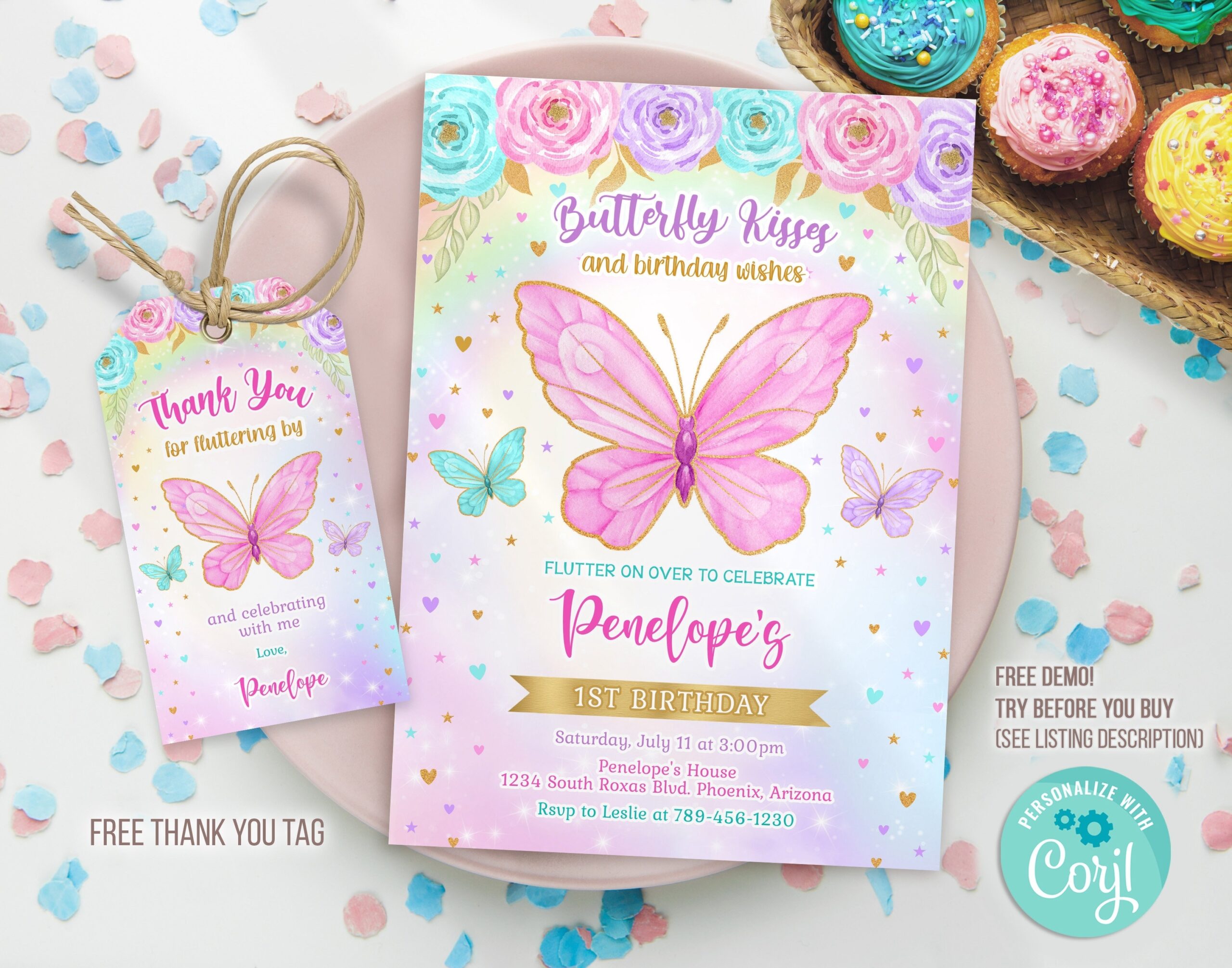 Butterfly Birthday Invitation Template Printable Butterfly 