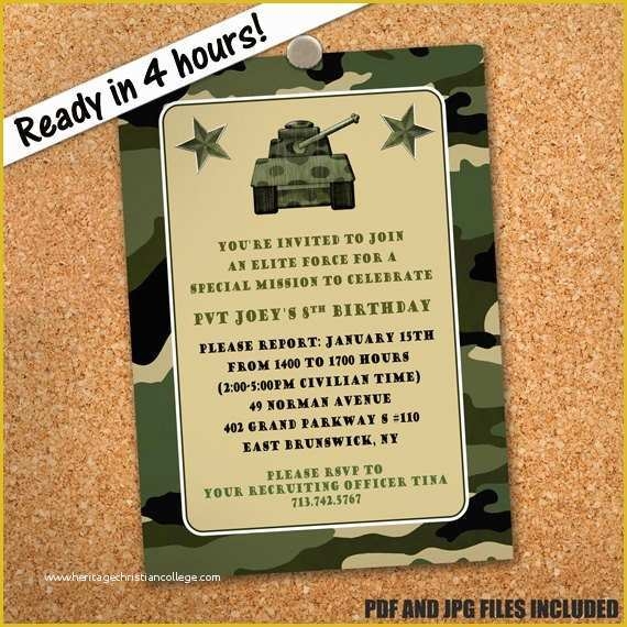 Camouflage Invitations Template Free Of Printable Camouflage Invitation 