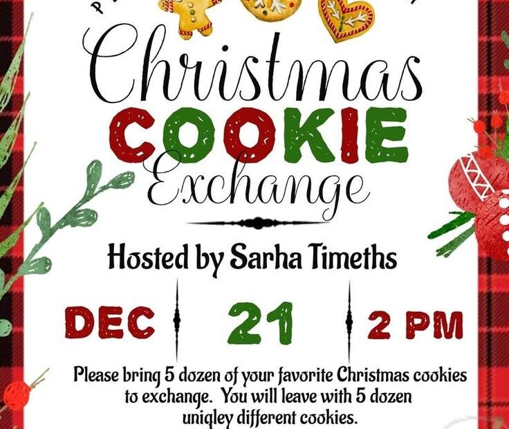 Christmas Cookie Exchange Invitation Template Editable DYI Invitation