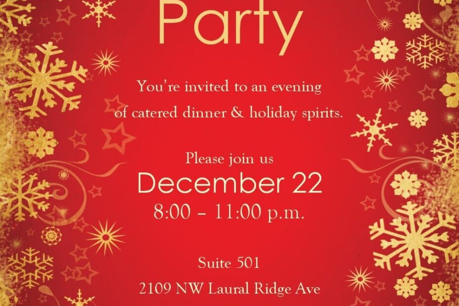 Christmas Party Invitation Template