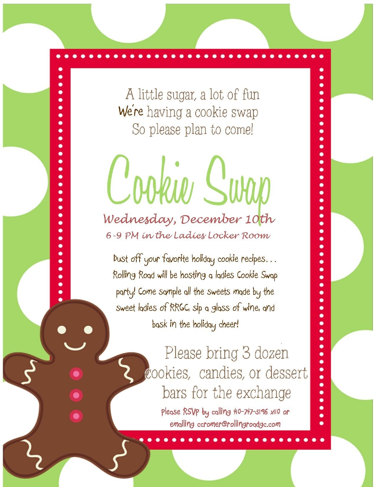 Cookie Exchange Flyer Template Free Printable Word Searches