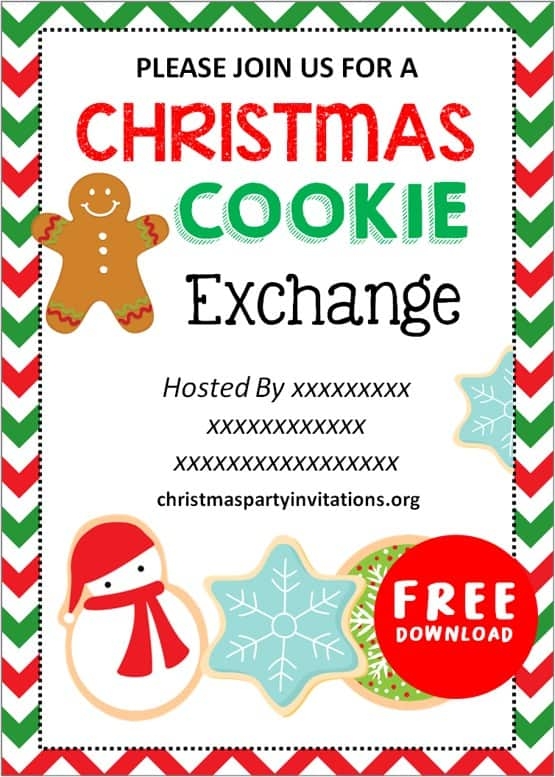Cookie Exchange Flyer Template Free Printable Word Searches