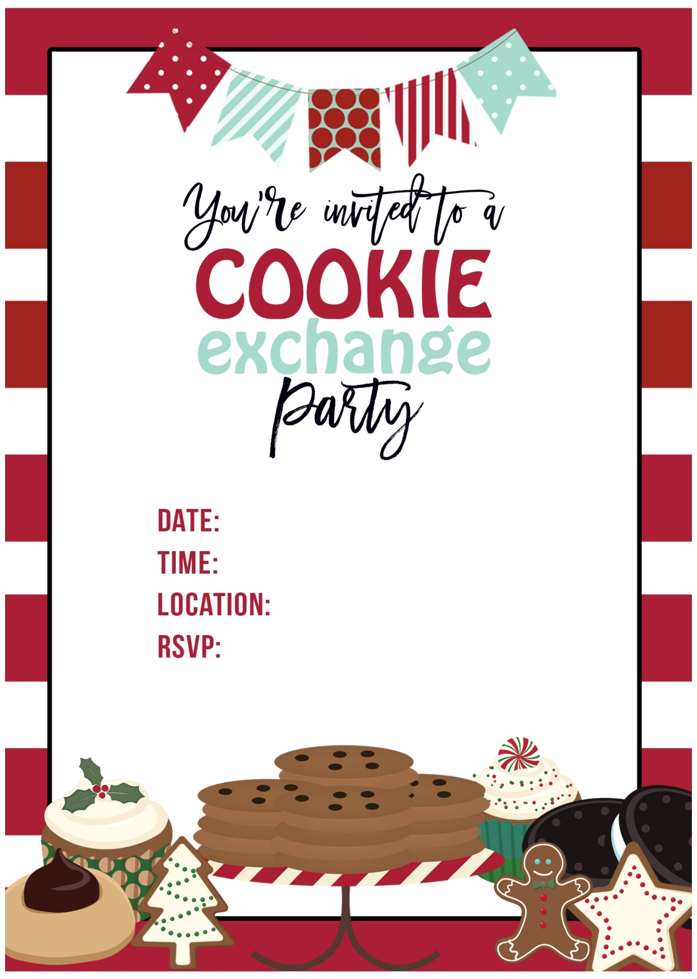 Cookie Exchange Template Free Cookie Exchange Template Free