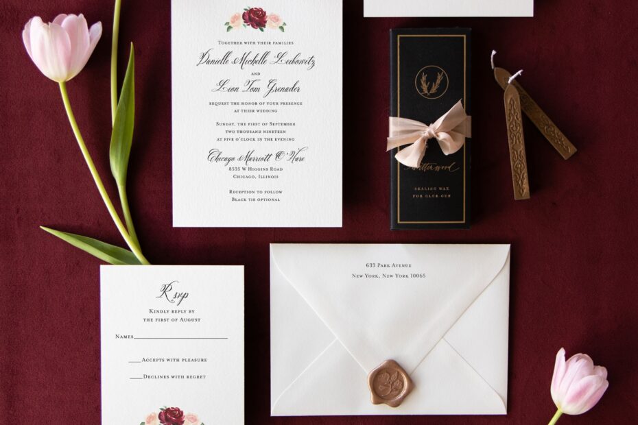 Custom Watercolor Wedding Invitations