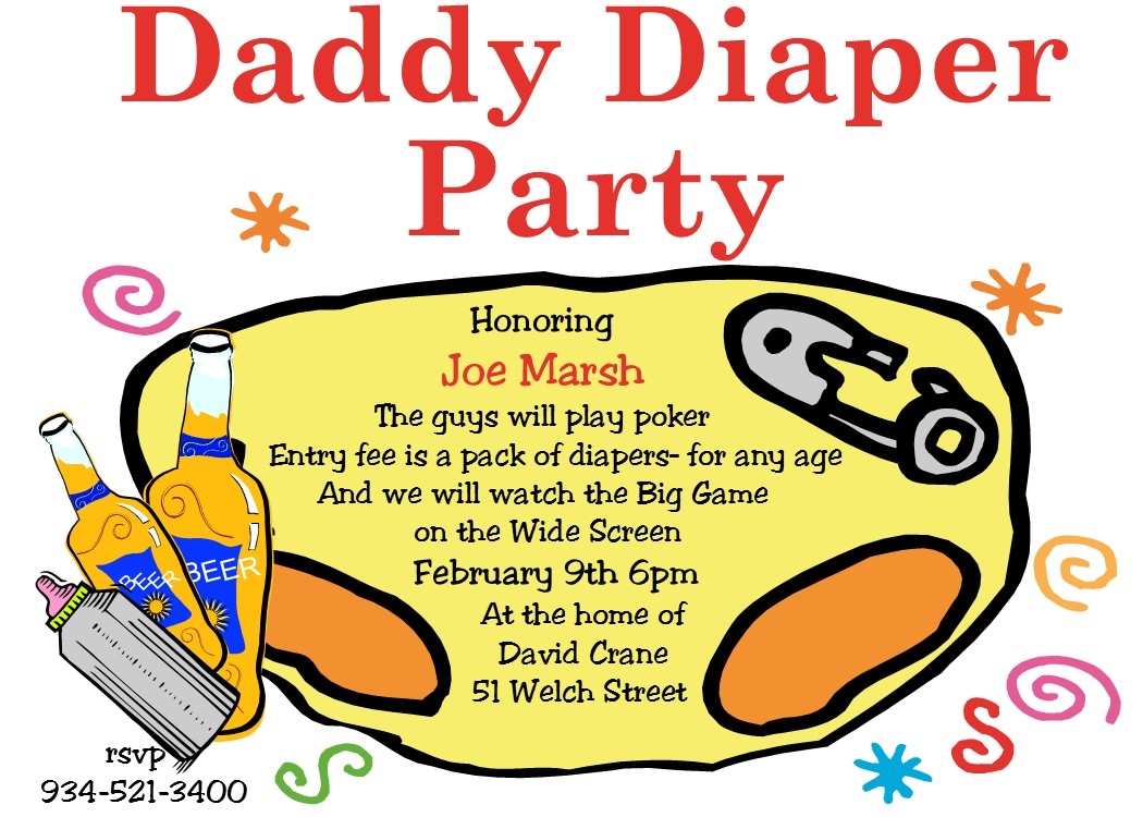 Diaper Party Invite Template
