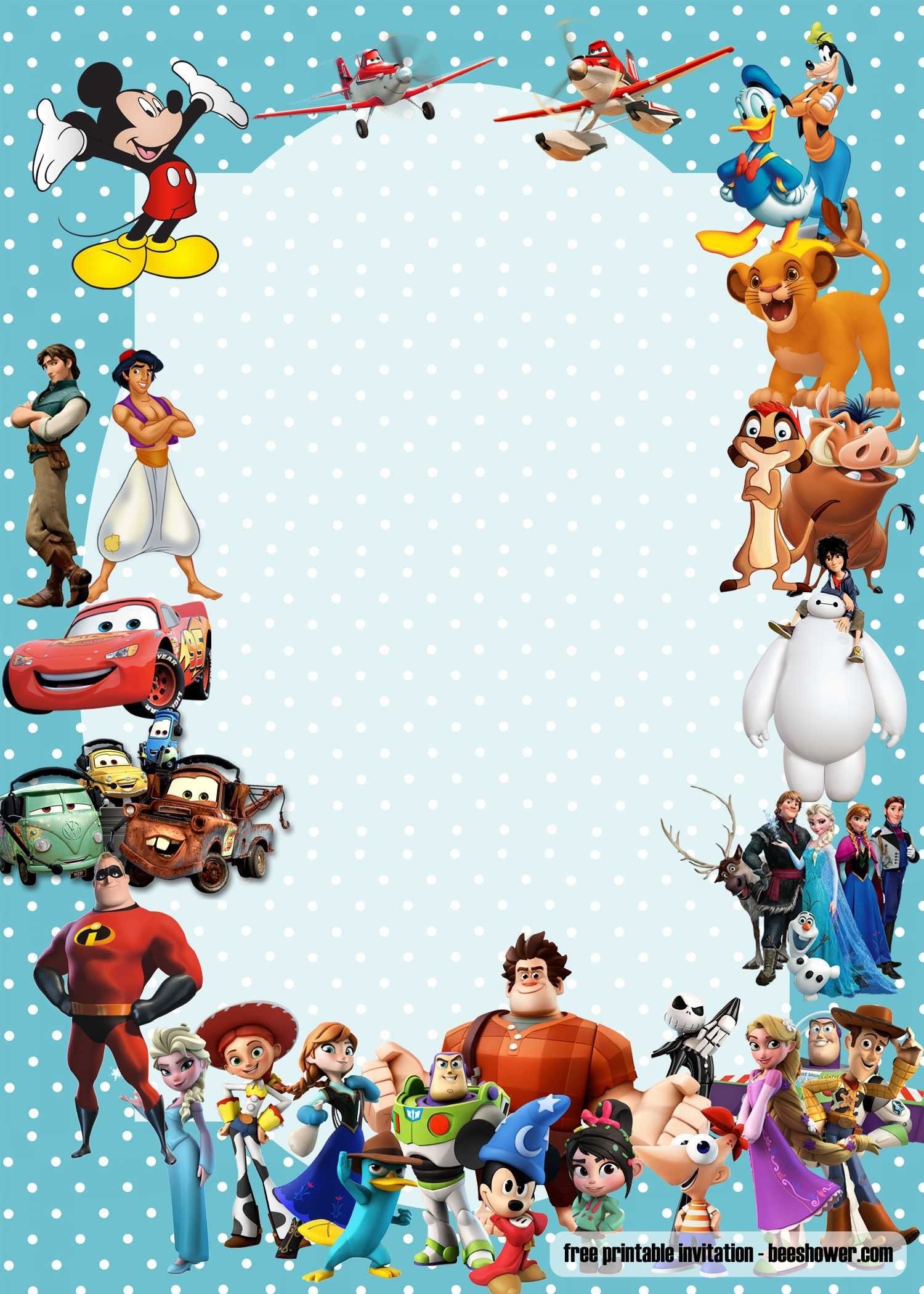 Disney Invitations Templates Free