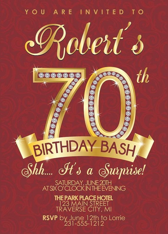 Download FREE Template Surprise 70th Birthday Party Invitations 70th 