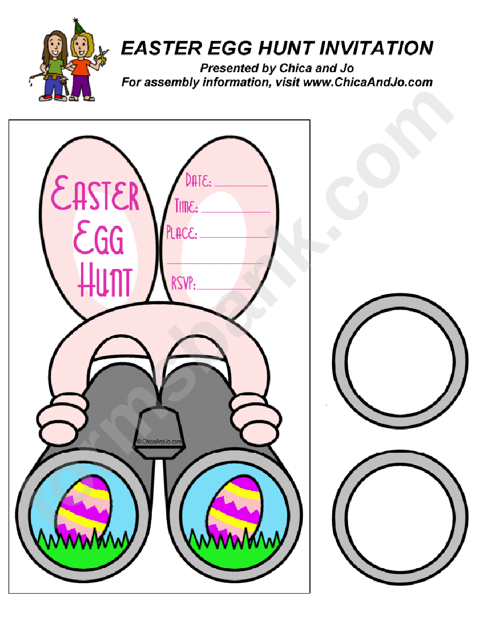 Easter Egg Hunt Invitation Template Printable Pdf Download