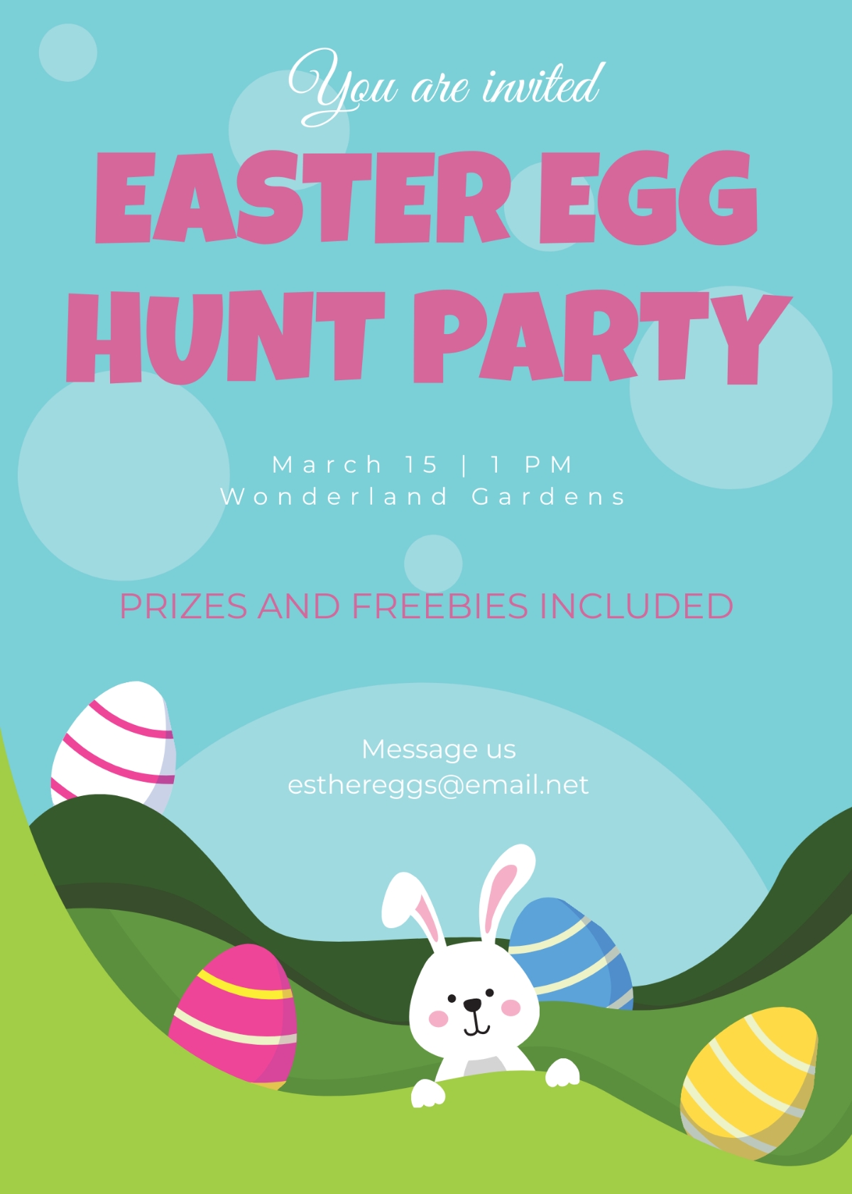 Easter Egg Hunt Party Invitation Template Edit Online Download 