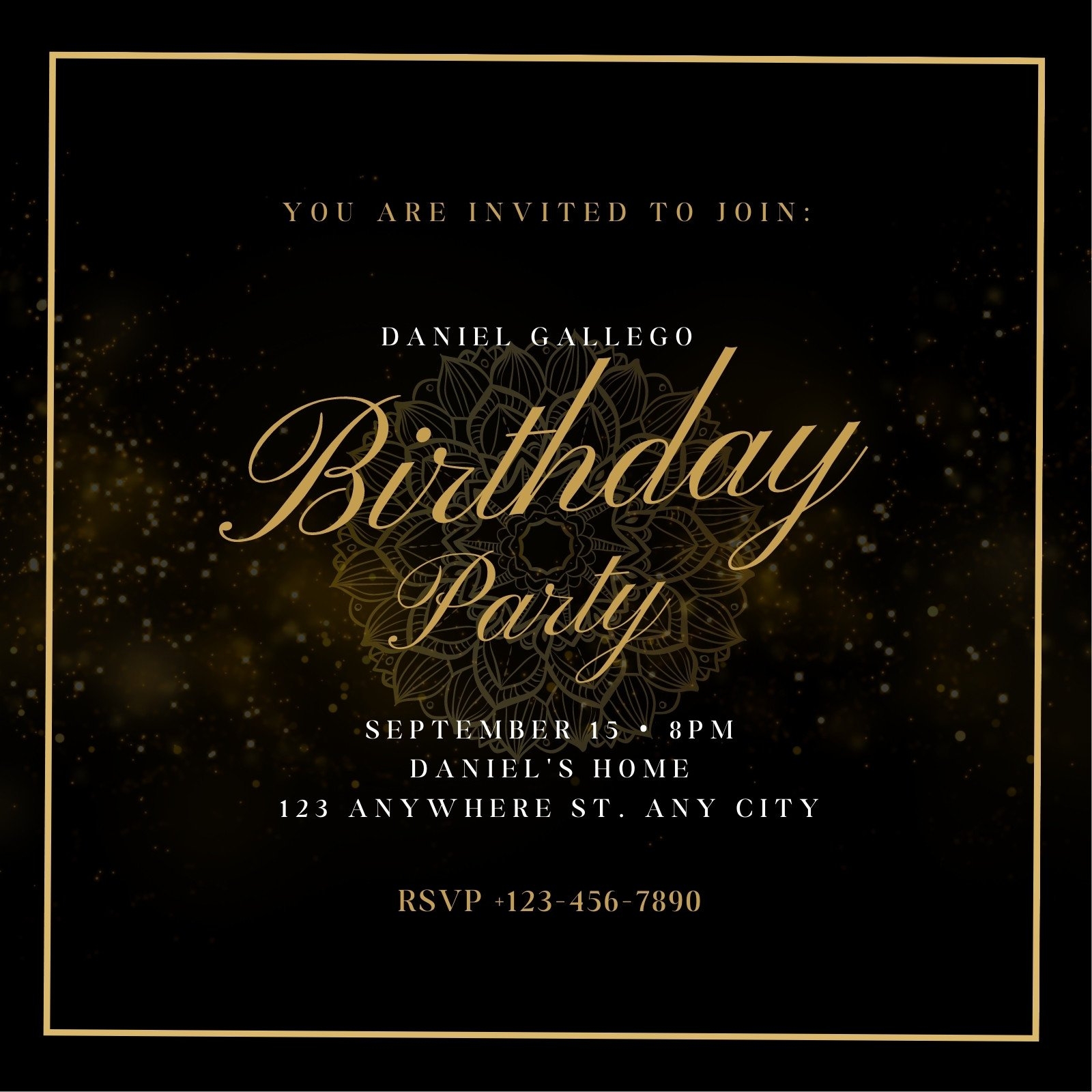 Elegant Birthday Invitations For Adults