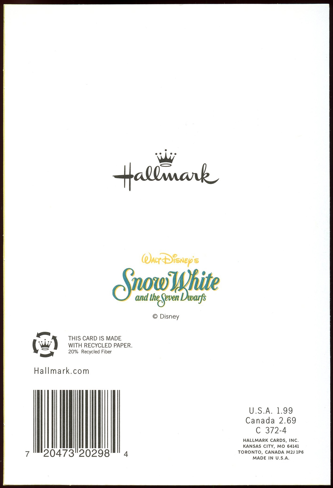 Filmic Light Snow White Archive Dwarfs Get Well Soon Card By Hallmark