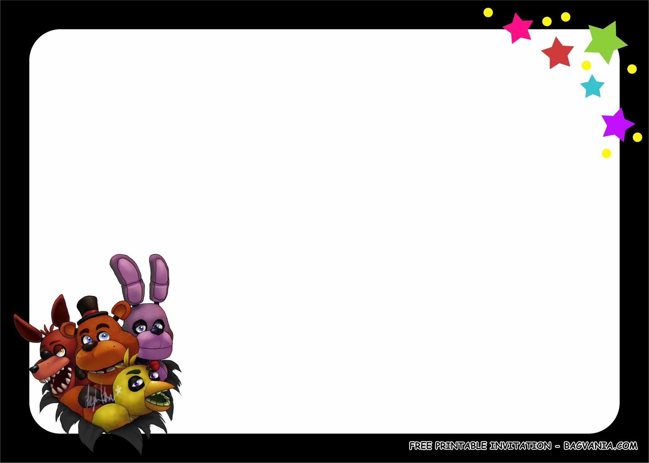 Five Nights At Freddys Invitation Template Free Modern Resume 