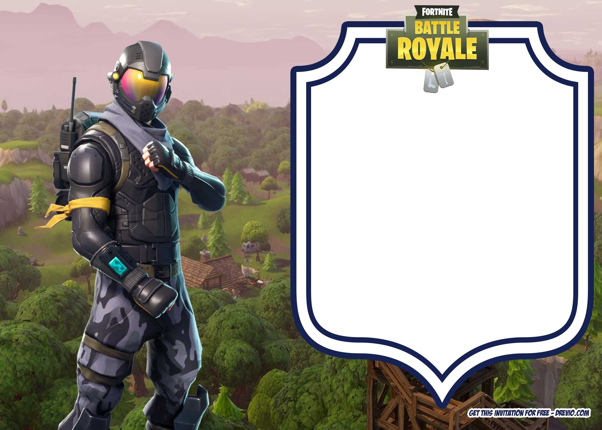 Fortnite Invitation Template
