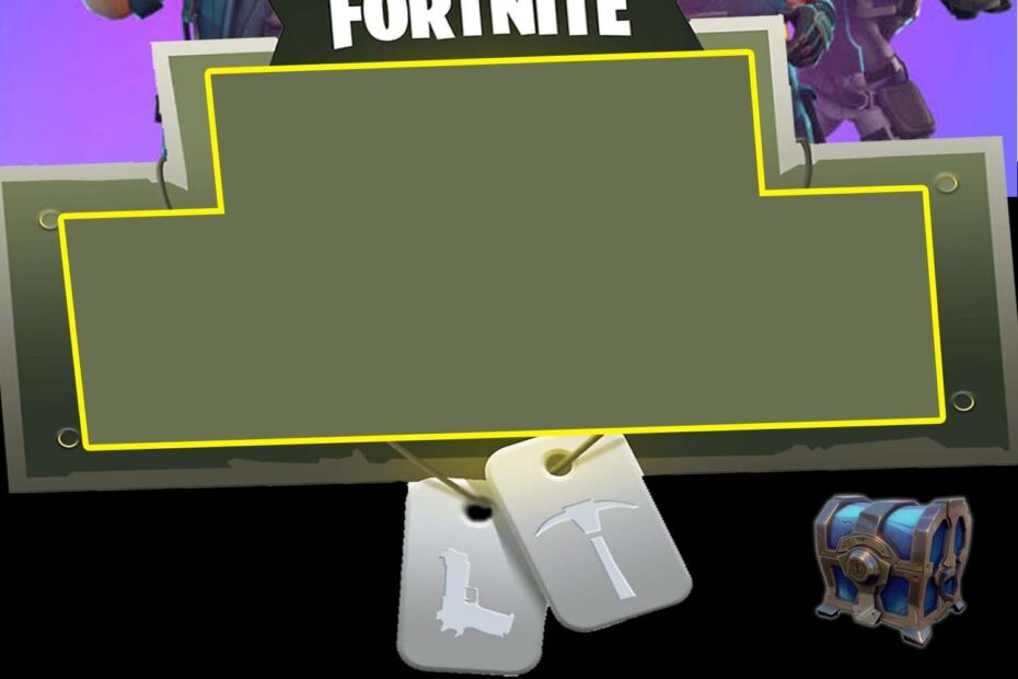 Fortnite Party Invitations Template