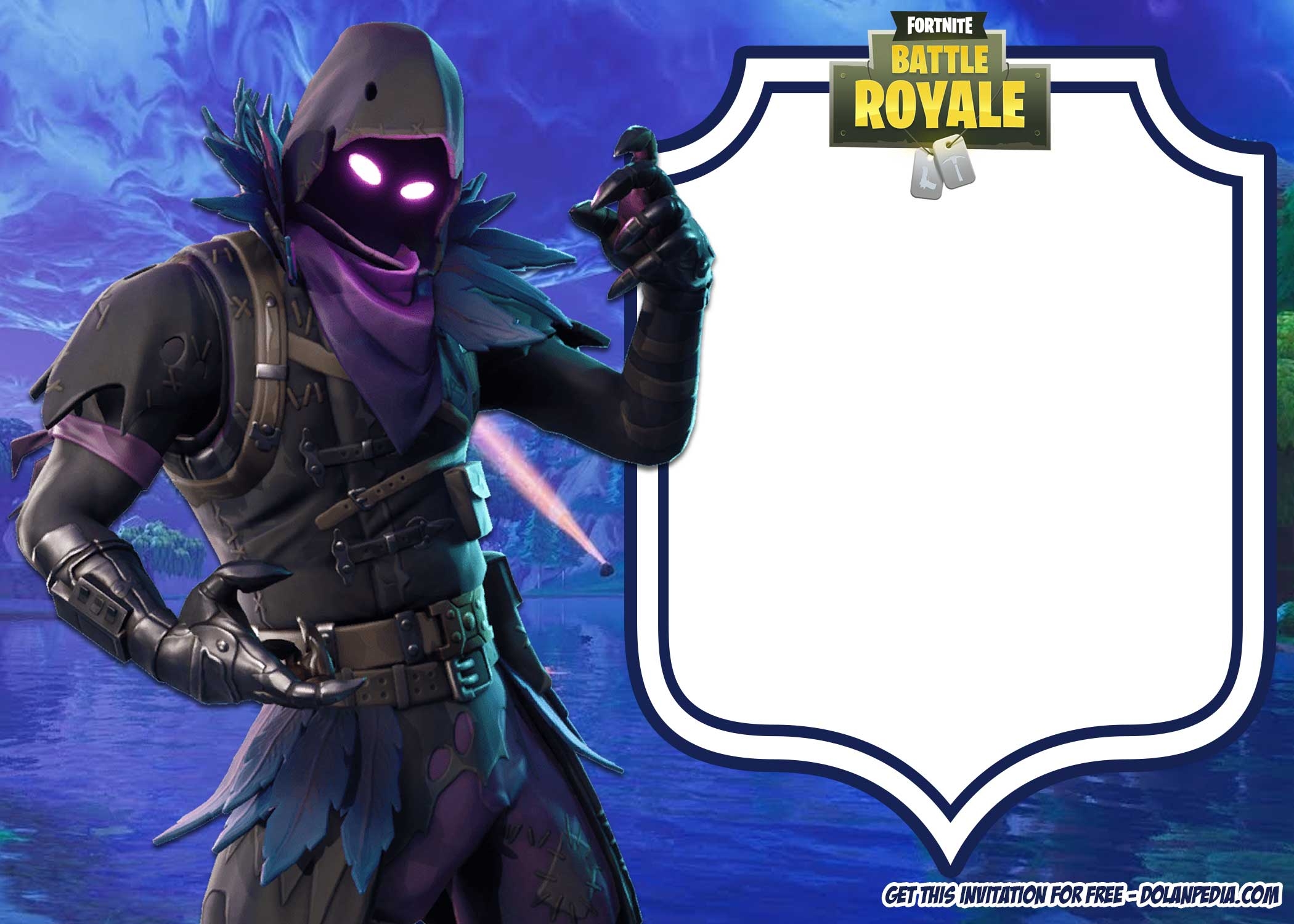 Fortnite Party Invitations Template