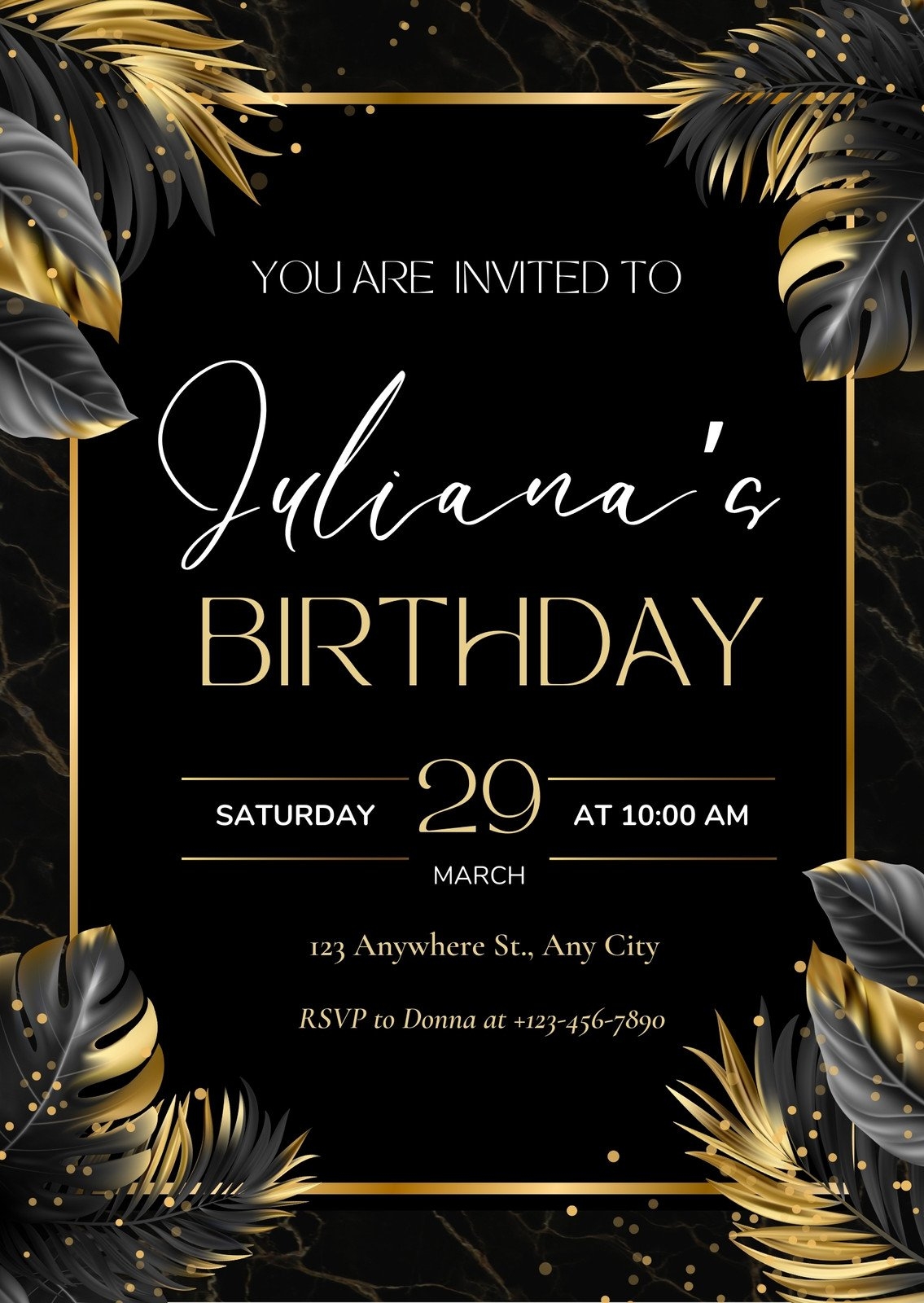Free And Printable Birthday Invitation Templates Canva Worksheets 