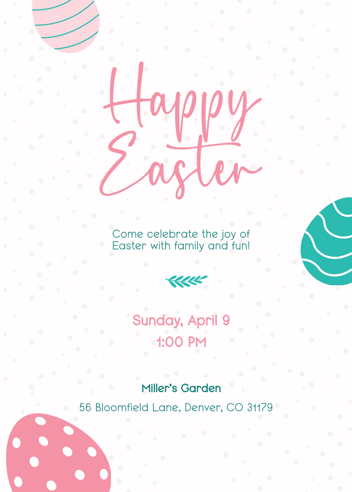 Free Easter Egg Hunt Invitation Template To Edit Online