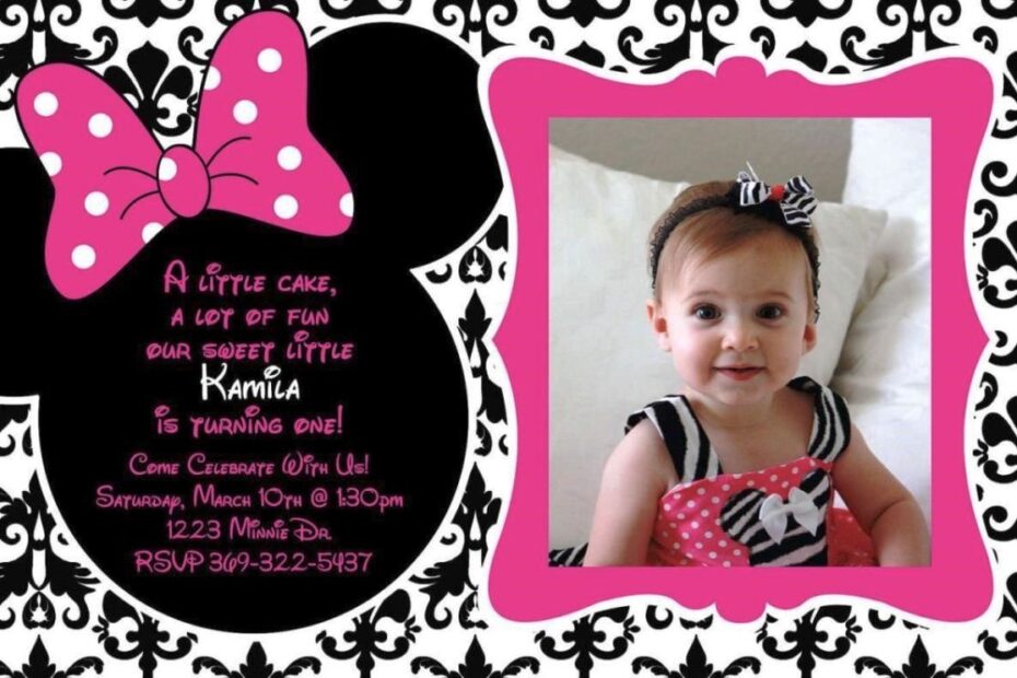 Free Minnie Mouse Birthday Invitations Templates SampleTemplatess