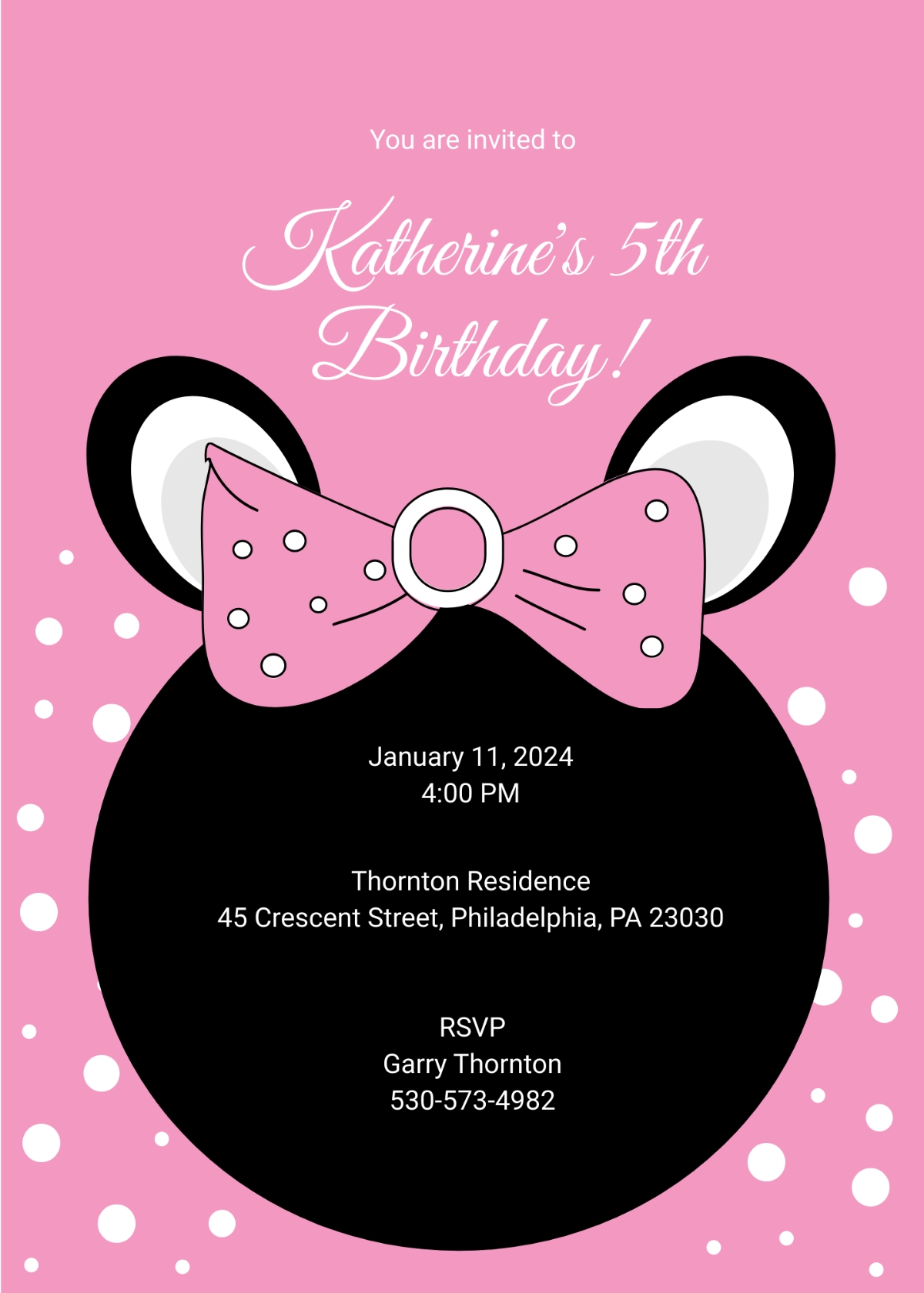 FREE Minnie Mouse Invitation Templates Examples Edit Online Download