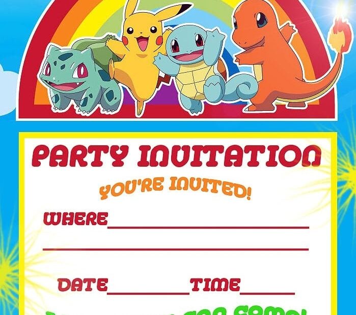 Free Pokemon Invitation