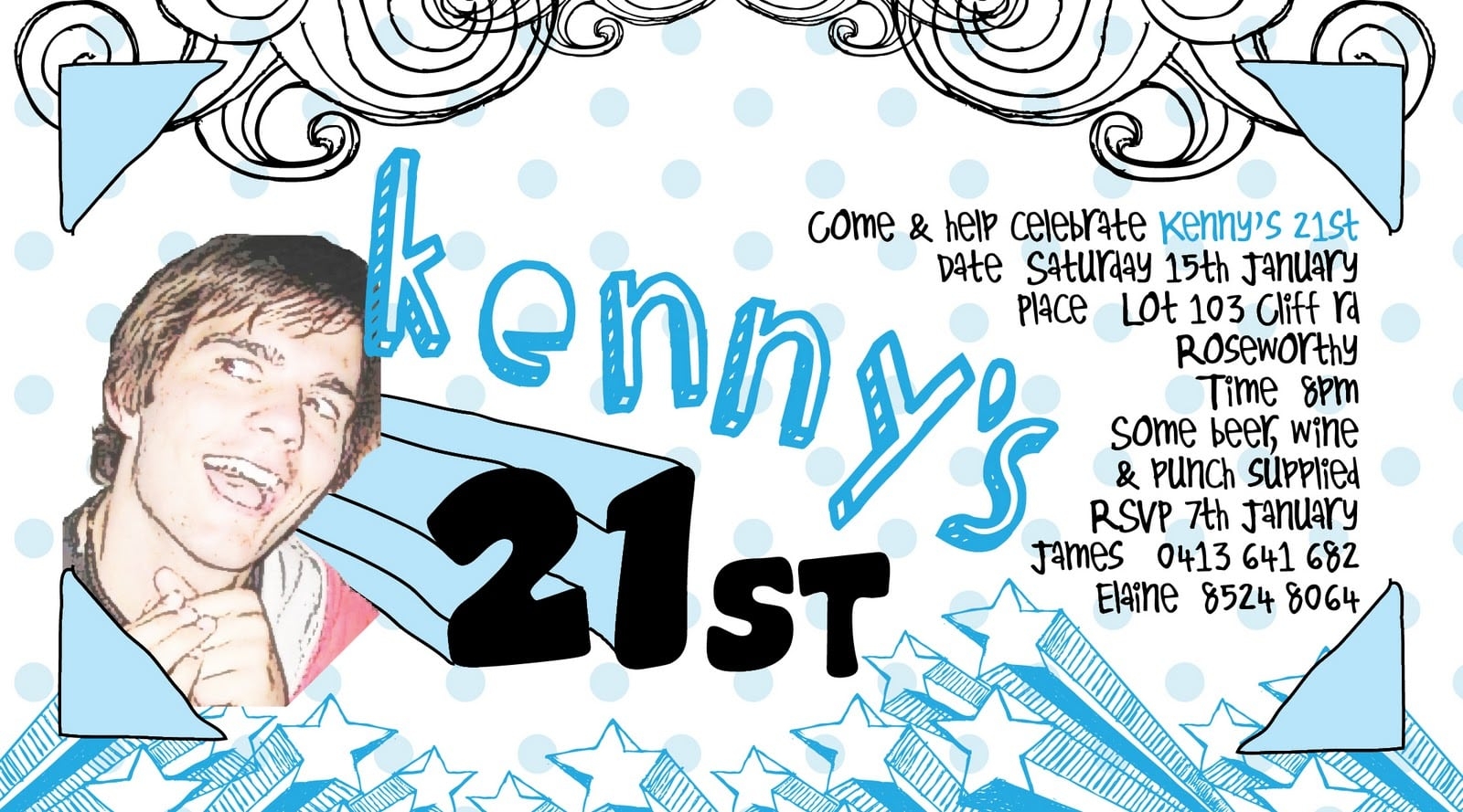 Free Printable 21st Birthday Invitation
