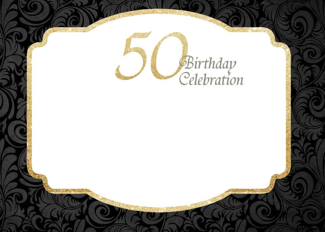 FREE Printable 50th Birthday Invitations Template Birthday Party 